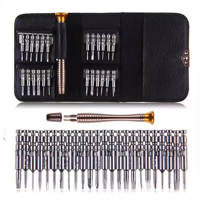 Kit d'outils de réparation de portefeuille de téléphone portable, tournevis torx de précision 25 in en 1 pour téléphone portable, téléphone portable, électronique, pc