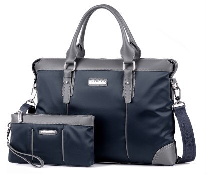 Freizeit Männer Aktentaschen Männer Business Solide Zipper 14 zoll Laptop Taschen männer Schulter Taschen Mit Handtaschen Zwei Größen l416: blue M