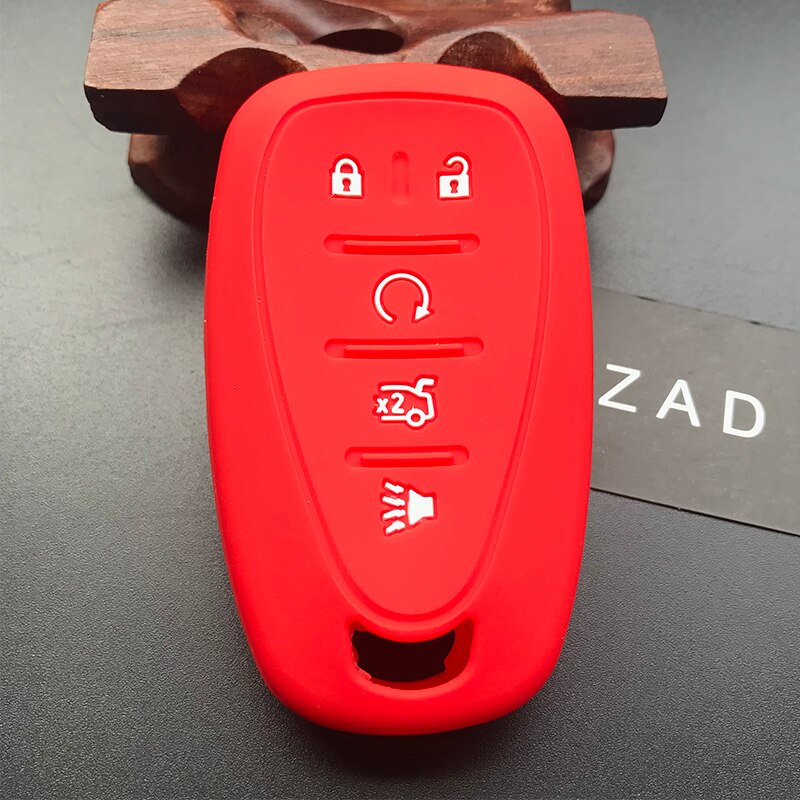 ZAD Silicone Car Key Cover Case For Chevrolet Cruze Malibu XL Camaro 5 button Smart Remote Key Case Jacket FOB