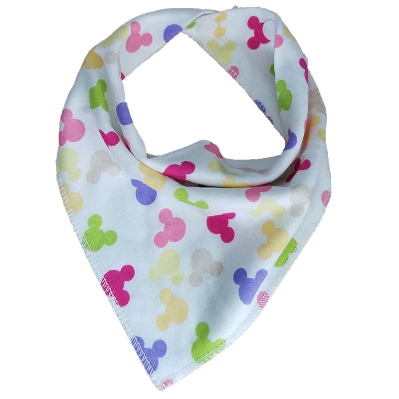 Baby bibs triangle double layers cotton bib feeding Cartoon Character Print baby bandana bibs dribble bibs