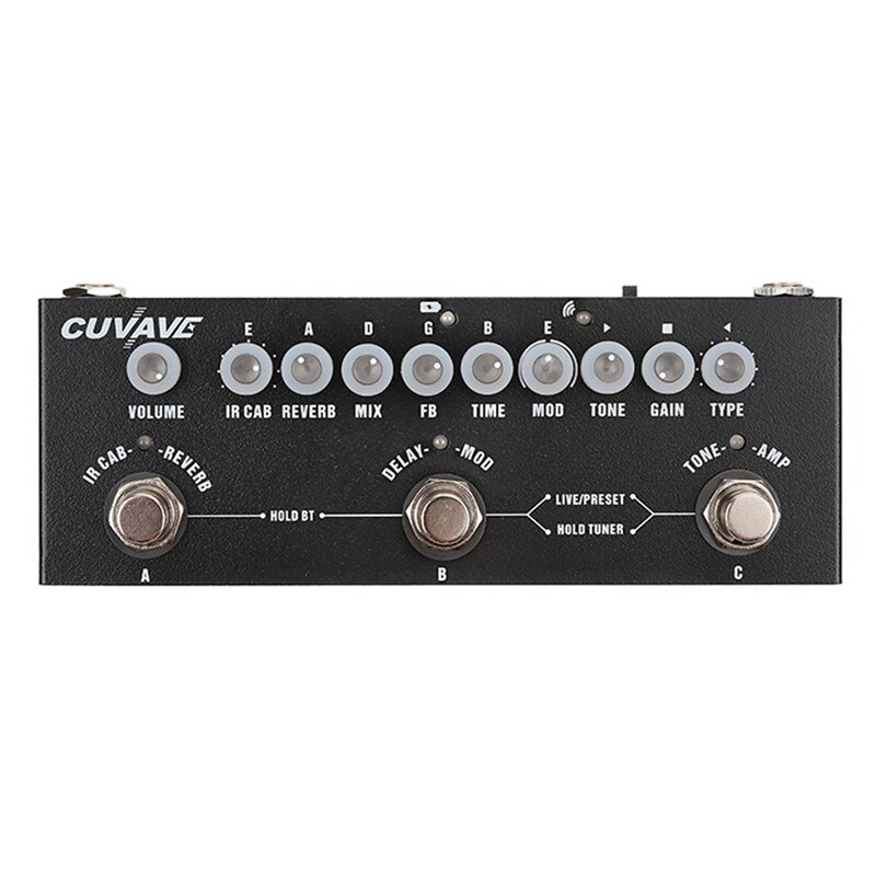 Cuvave terning baby multi effekter pedal med 8 ir kabinet simulering med reverb delay chorus phaser tremolo effekt