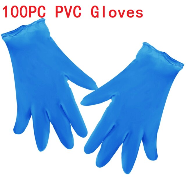 50/100Pc Nitril Wegwerp Handschoenen Waterdichte Pvc Handschoenen Voor Keuken Laboratorium Huishoudelijke Schoonmaakmiddelen Handschoen Guantes De Goma: B 100PC / XL