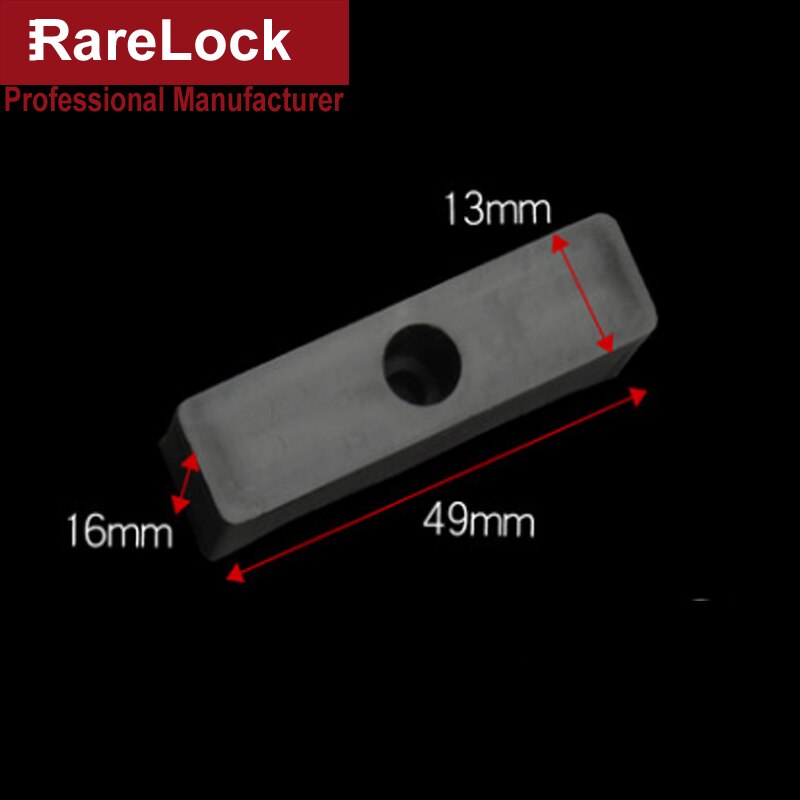 4pcs Window Sliding Door Stop Block for Home Security Bathromm Accessories Furniture Hardware DIY Rarelock MS533 i: 1 Hole Black 16mm