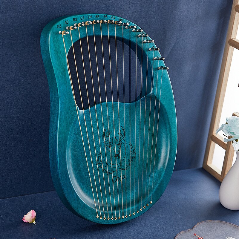 16-string harp portable lyre19-string small lyre portable instrument for beginners: 5