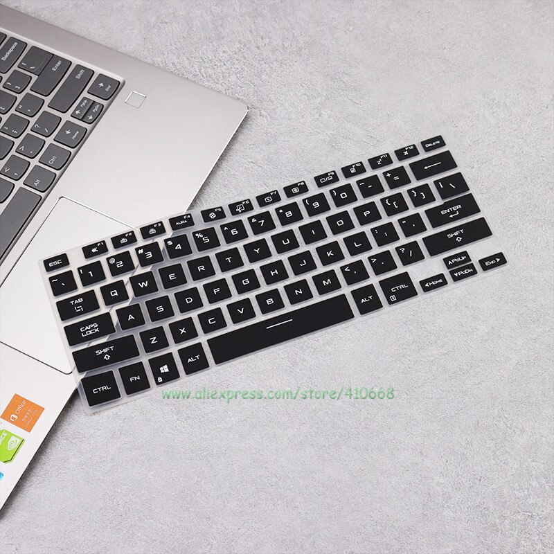 For ASUS ROG Zephyrus G15 GA503 GA503QM GA503QR GA503QS Asus ROG Zephyrus M16 GU603 GU603HE GU603HM Laptop Keyboard Cover Skin: Black