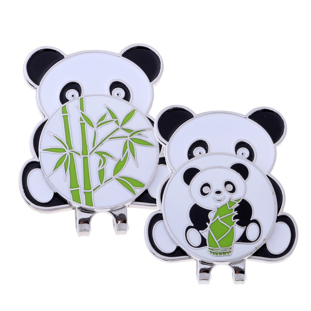 24mm / 0.9inch Dia. Golf Ball Maker Panda Shape with Removable Hat Clip