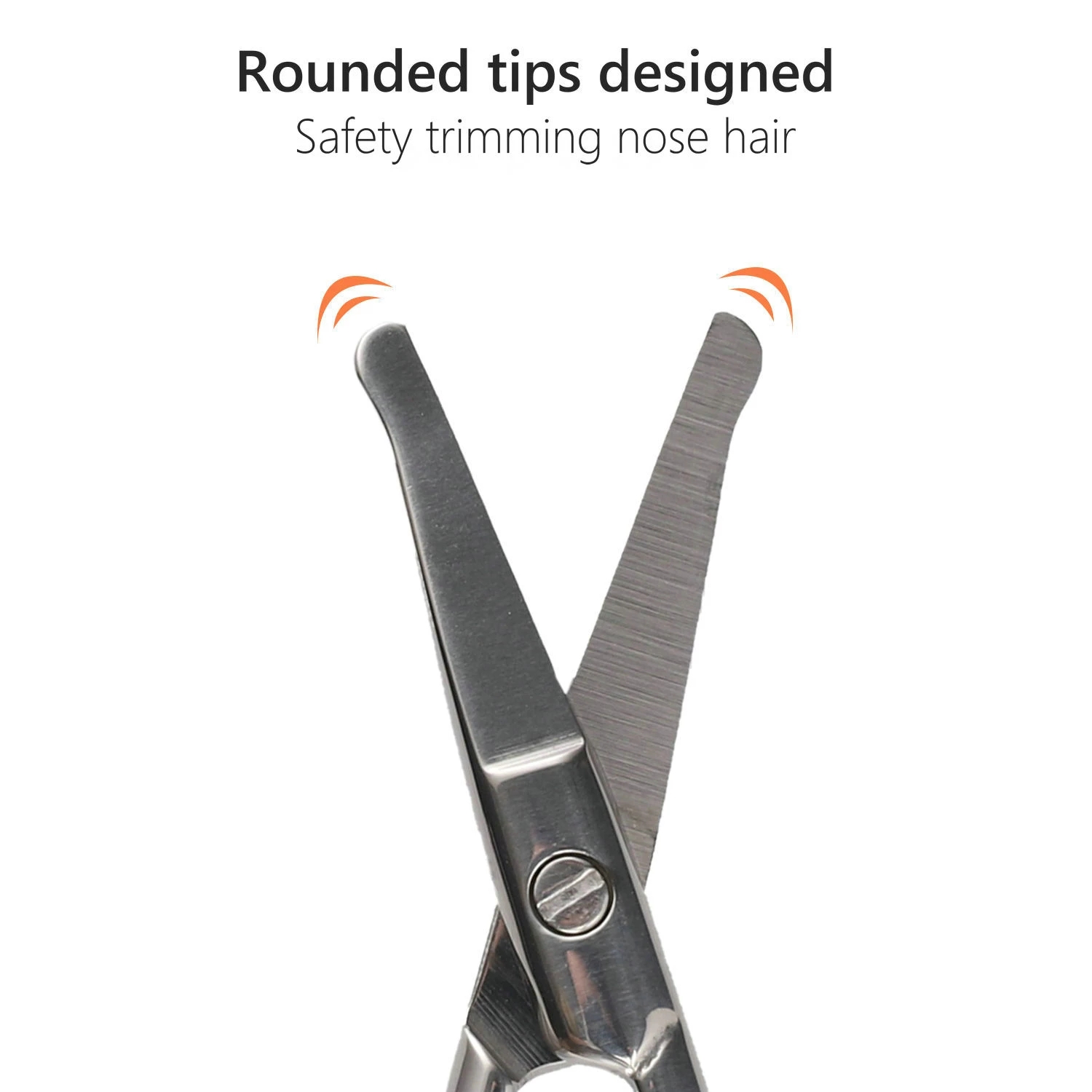 2Pcs Stainless Steel Grooming Small Scissors Nose Hair Trimming Beard Mustaches Eyebrow Eyelashes Ear Hair Trimmer for Men Women