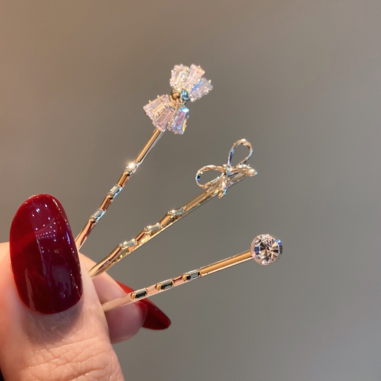 exquisit elegante Perle Strass Haarnadeln Frauen Mädchen Haarspangen Stifte Haarspangen Zubehör Hairgrip Kopfschmuck Kopfbedeckung: Tiefe Blau
