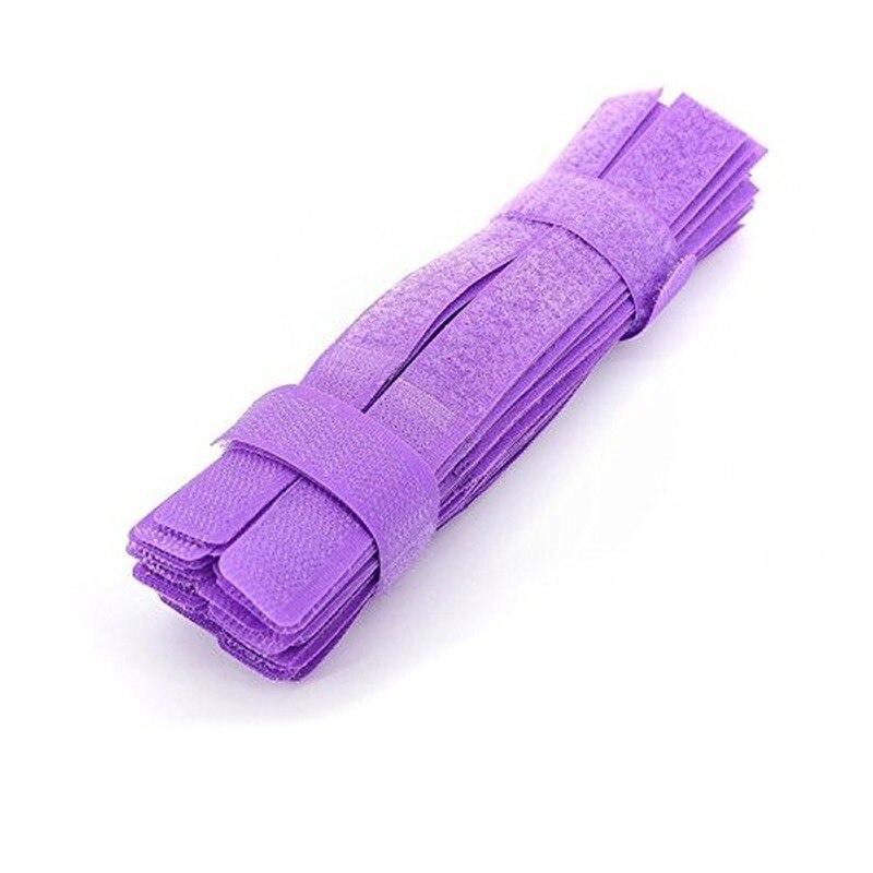 Gestione del cavo di fissaggio riutilizzabile da 7 pollici 50 pezzi Organizer per iPhone caricabatterie auricolare gestione del gancio in microfibra: 50 pcs Purple