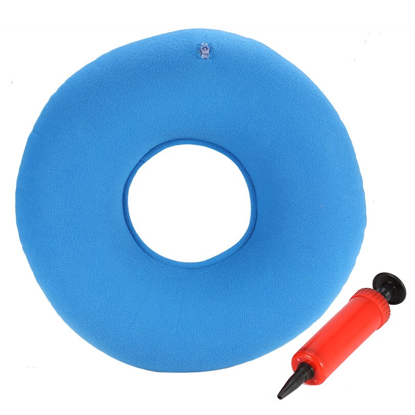 Ondersteuning Opblaasbare Ring Ronde Kussen Donut Stoel Pad Hip Ondersteuning Medische Aambei Seat Pad Massage Kussen Met Pomp