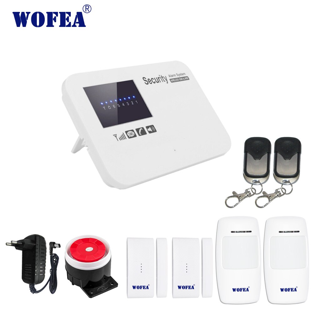 WOFEA APP GSM alarm system for home security burglar alarm fire safety kits