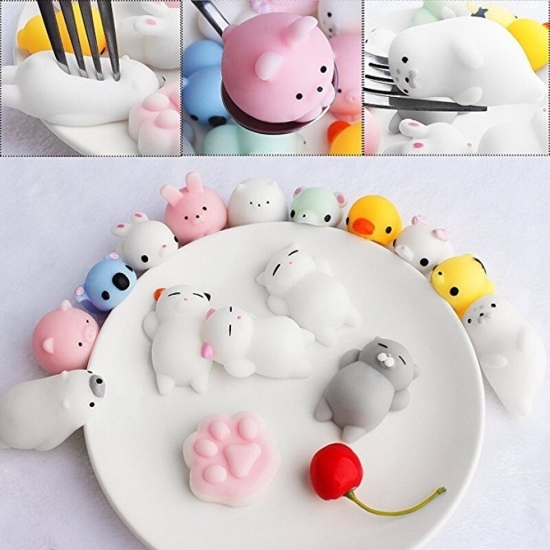 Mini Change Color Squishy Cute Cat Antistress Ball Squeeze Mochi Rising Abreact Soft Sticky Stress Relief Funny Toy