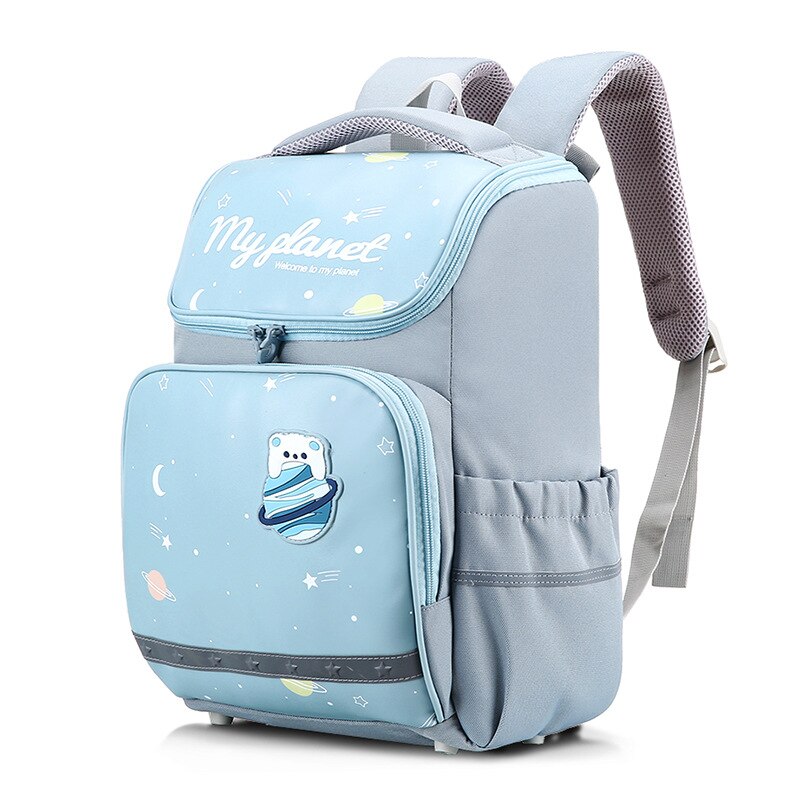 Waterproof Children School bags Boys Girls Orthopedic Backpacks Kids Book Bags schoolbag primary school Backpacks bolsa infantil: sky blue