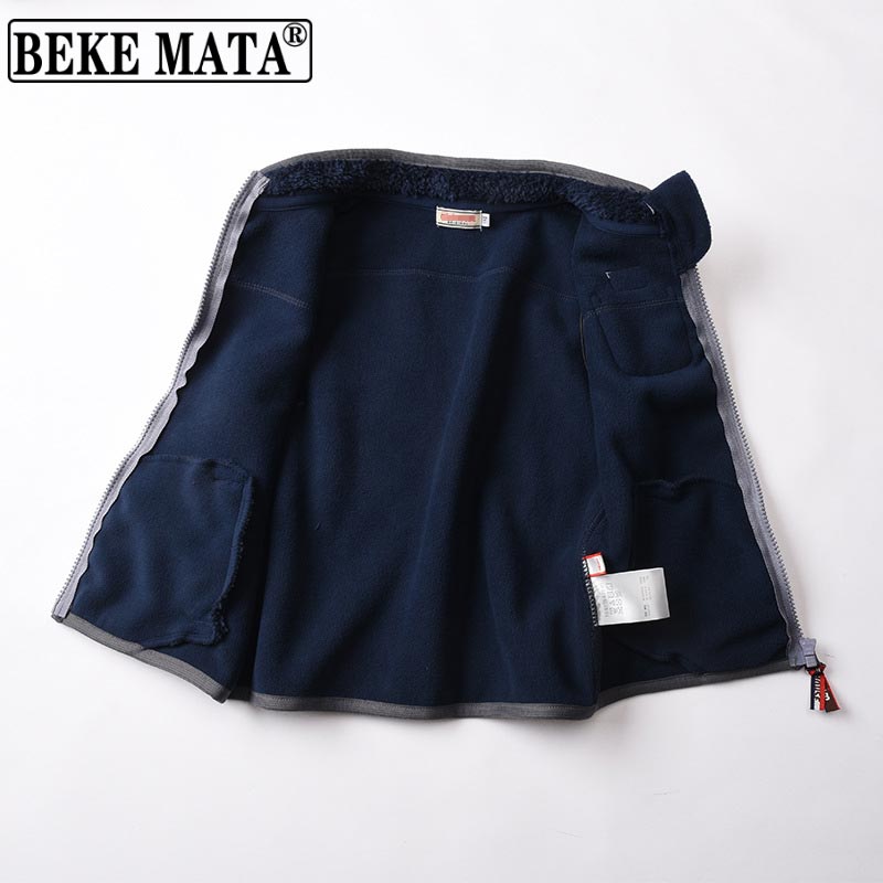 BEKE MATA gilet di lana di agnello per ragazza spessa doppio strato cerniera bambino ragazzo gilet bambini inverno senza maniche capispalla abbigliamento per bambini