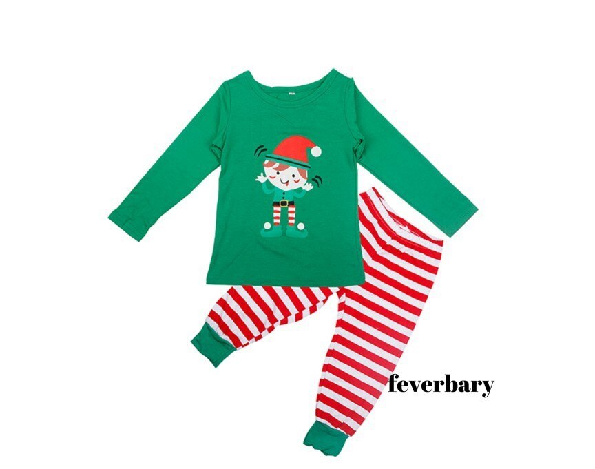 Familie julepyjamas sæt familie matchende tøj juletøj voksne børn pyjamas sæt baby romper nattøj