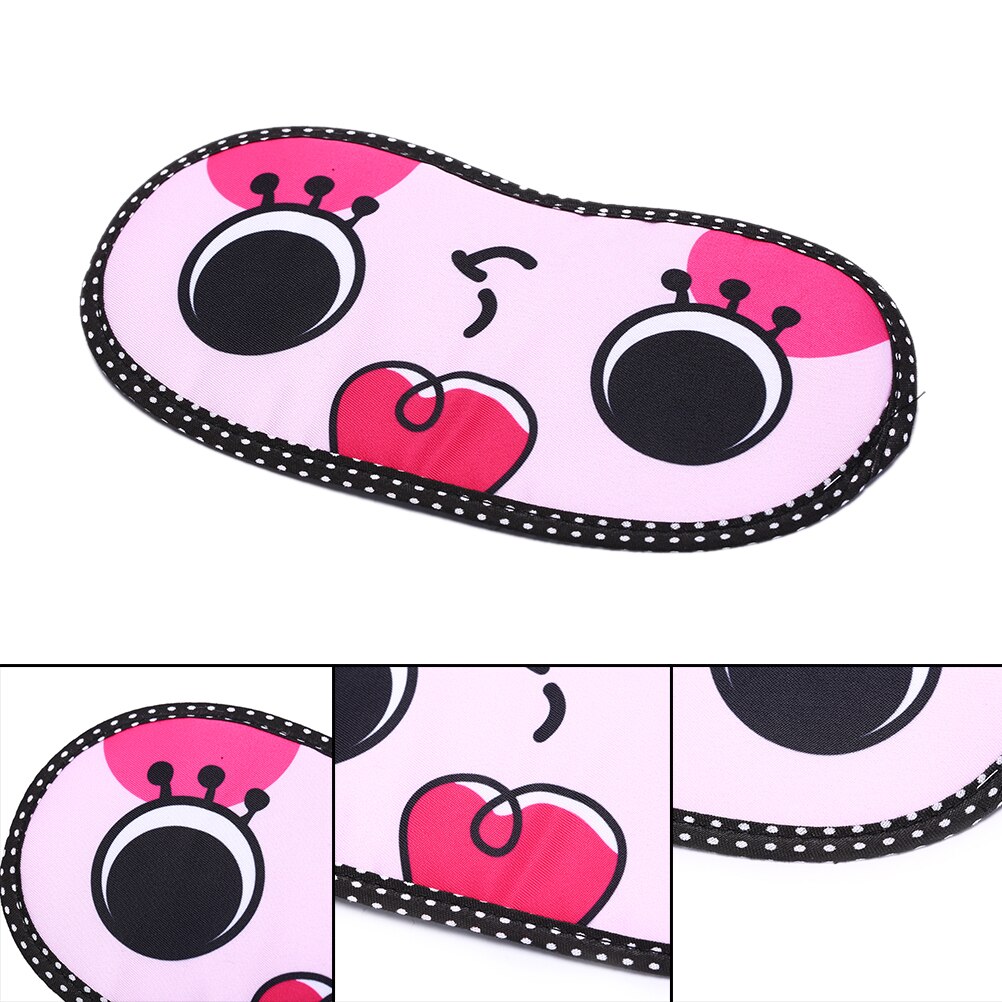 1 pièces belle bande dessinée dormir masque pour les yeux sieste soins des yeux ombre bandeau masque de sommeil yeux couverture sommeil voyage repos détente aide outils
