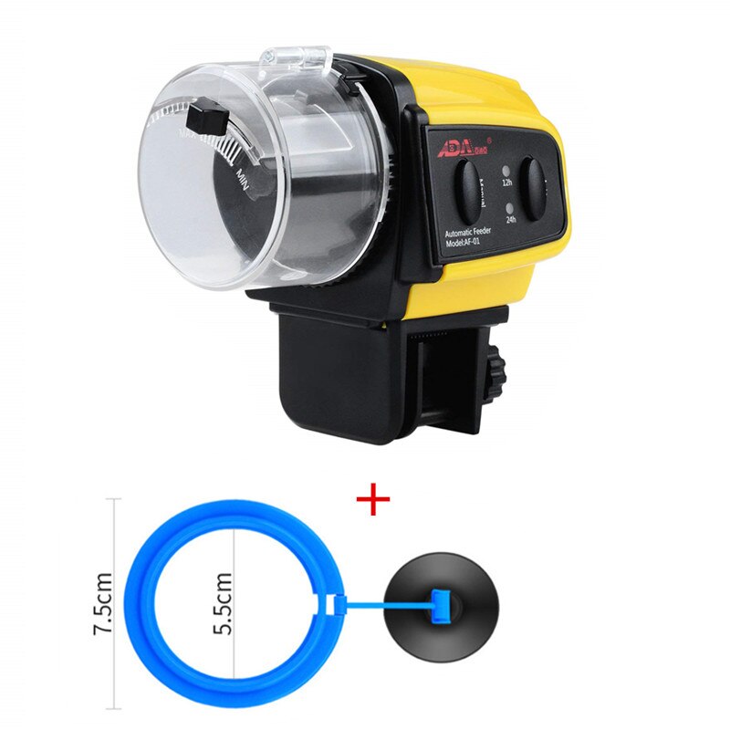 Automatic Manual Auto Feeding Convenient Aquarium Fish Tank Feeder Tank Fish Food Automatic Timer Feeding LCD Display: AF-01 set 1
