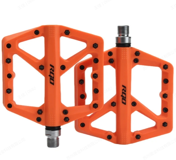 Mountainbike Nylon Pedal Perrin Lager Große Breite Oberfläche Rutschfeste Off-road Pedal Schneebesen Pedal: Orange