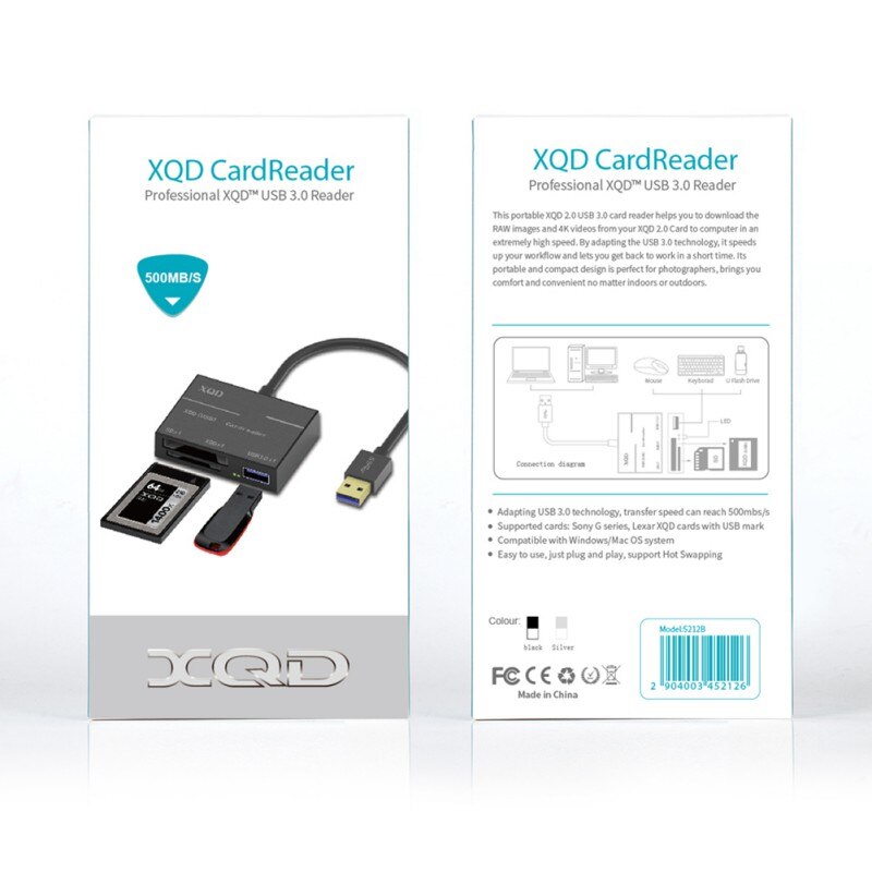 XQD SD Card Reader Upto 500MB/s High Speed XQD2.0 USB3.0 HUB Camera Kit Adapter