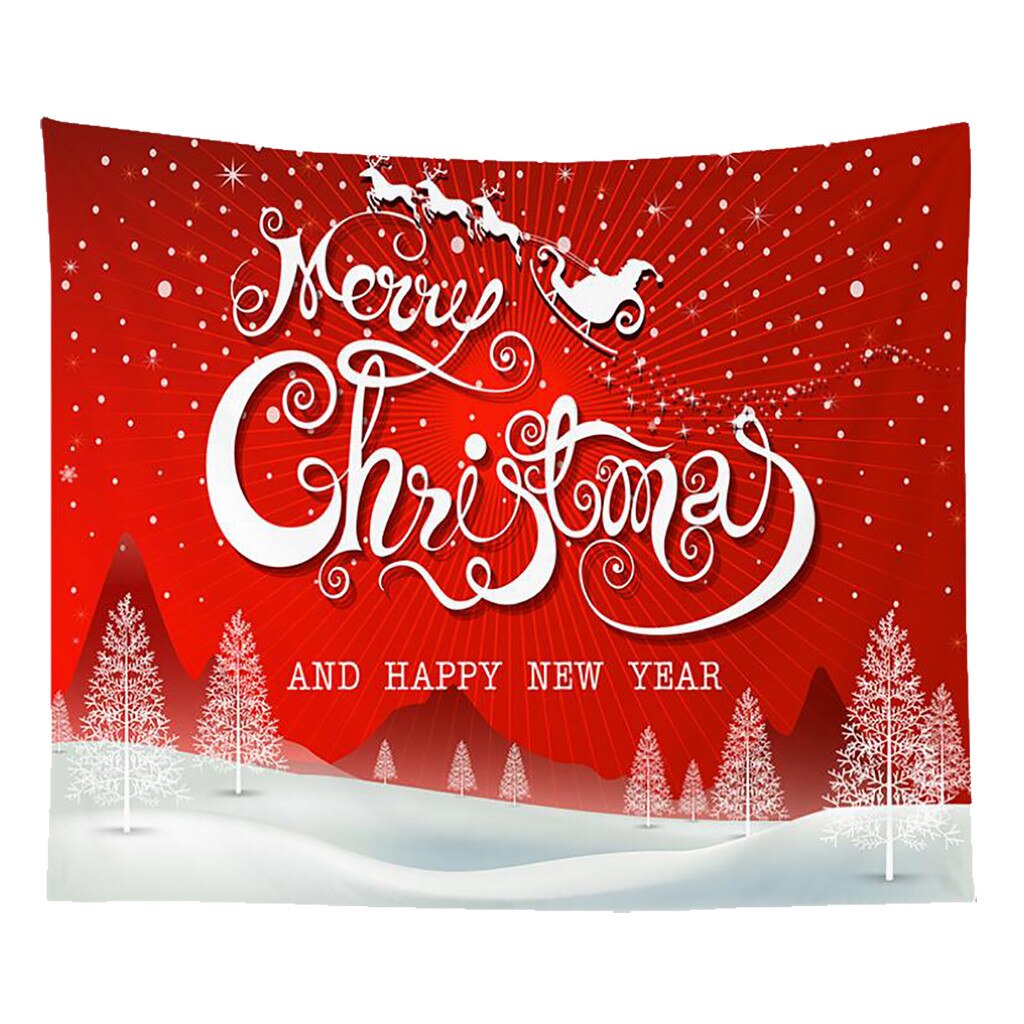 Christmas Art Wall Hanging Tapestry Christmas Beautiful House Tapestry Background Home Decoration Xmas Year: F