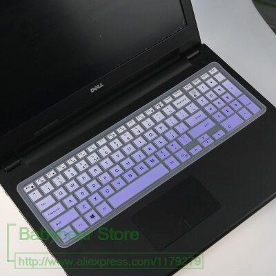 15.6 inch Silicone laptop keyboard cover skin For Dell Vostro 15 5568 3568 V3568 Vostro15 5000 v5568 Vostro 3559 2628: fadepurple