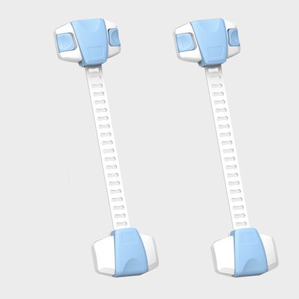 Kind Bescherming Kast Lock Baby Veiligheid Koelkast Lade Deurslot Van Kinderen Verstelbare Kids Veiligheid Voor Kind Lock: Blue-2pcs