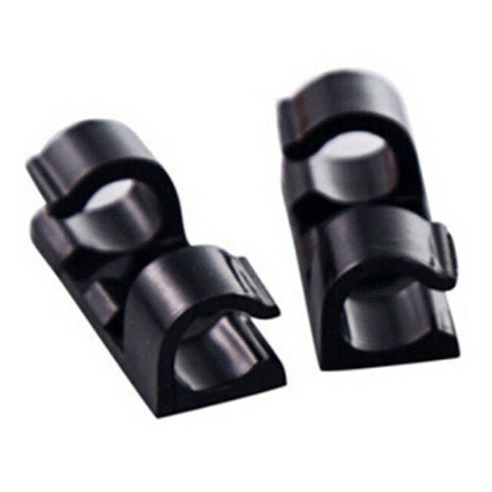 20Pcs Wire Storage Clips Buckle Securing Cable Clamp Data Line Finishing Organizer 1x1x3cm for home wire, networks cable WWO66