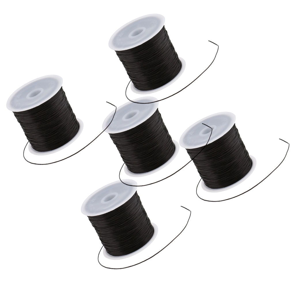 5 Rolls Elastic Wigs Hair Weaving Sewing Decoration Thread Spool