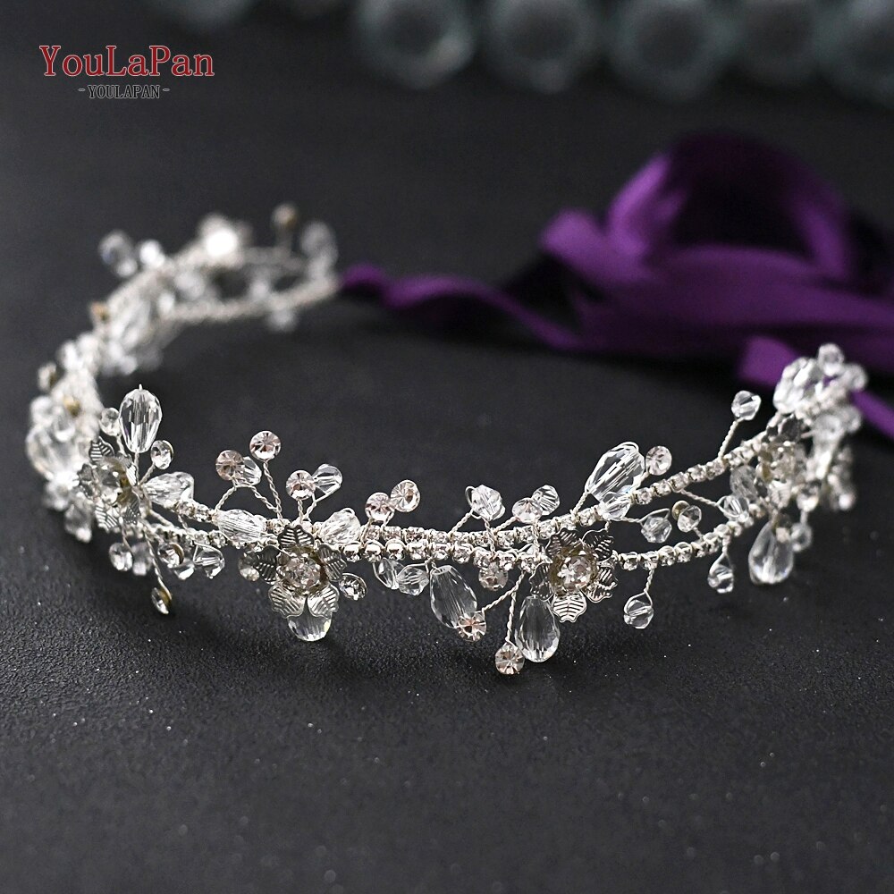 YouLaPan SH340 Strass Braut Gürtel Blume Hochzeit Kleid Gürtel Brautjungfer Schärpe Kristall Party Prom Abendkleider Schärpe Gürtel: Violett Schleife