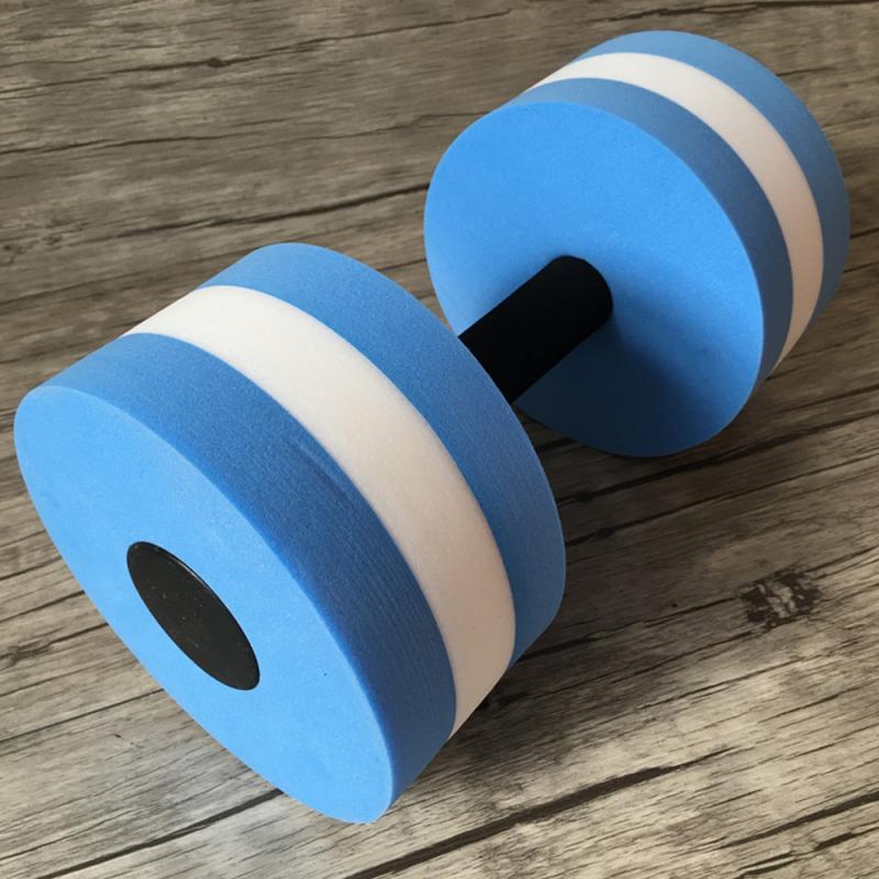 Vattenskum flytande hantel unisex simbassäng vattenvikt aerobics automatisk flytande vattenskivstång simma fitness hantel