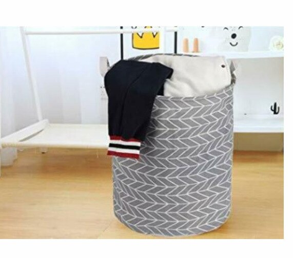 1x bomuldsfoldning geometri snavset tøj legetøj opbevaring spand snavset vasketøjskurv tøjorganisation
