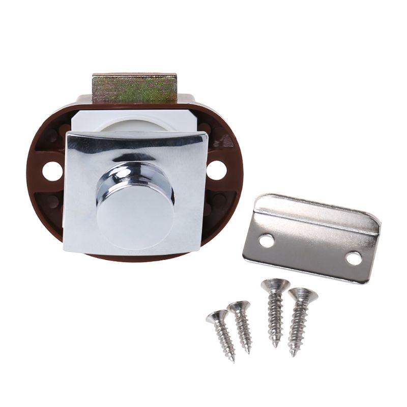 Camper Car Push Lock RV Caravan Boat Motor Home Cabinet Drawer Latch Button Locks For Furniture Hardware Accessories: Brown1