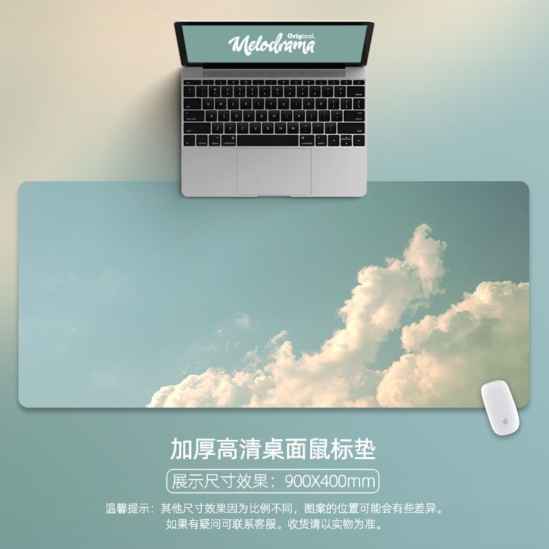 Cute Mouse Pad Large Writing Desk Mats Laptop Mouse Mat Kawaii Mouse Pad Gaming Deskpad for Office Home Gamer 80x30 90x40: 400x900x2mm 03