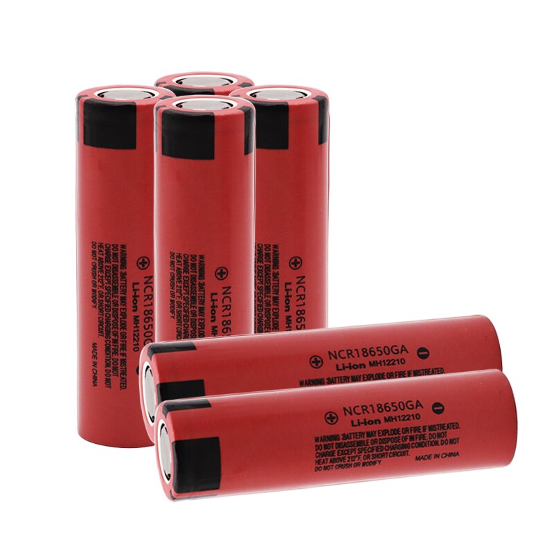100%  original 18650 batterier 3500 mah 3.7v litiumbatteri för ncr 18650ga 3500 mah lämplig för ficklampa