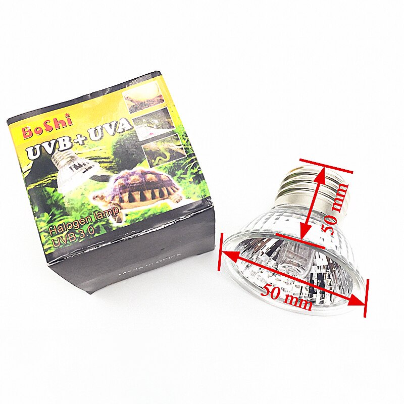 Reptile Lamp 25/50/75W UVA+UVB 3.0 Pet Heat Lamp Bulb Turtle Basking UV Light Bulbs Amphibians Lizards Temperature Controlle