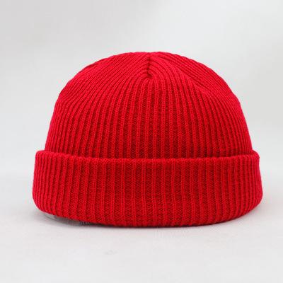 Gebreide Hoeden Voor Vrouwen Gildkruid Mannen Beanie Hat Winter Retro Brimless Baggy Meloen Cap Manchet Docker Visser Mutsen Hoeden Voor mannen: Paars