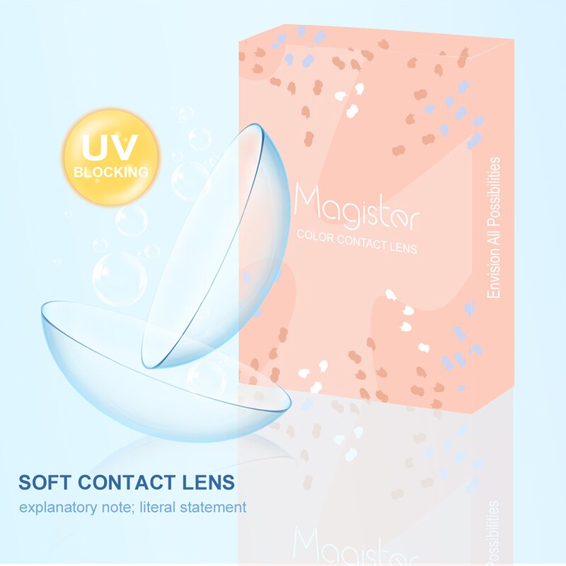 Magister Contact Lenses for Vision Clear Lens Correction Transparent Contact Lenses Eyes Prescription Lenses with Diopters: -6.50