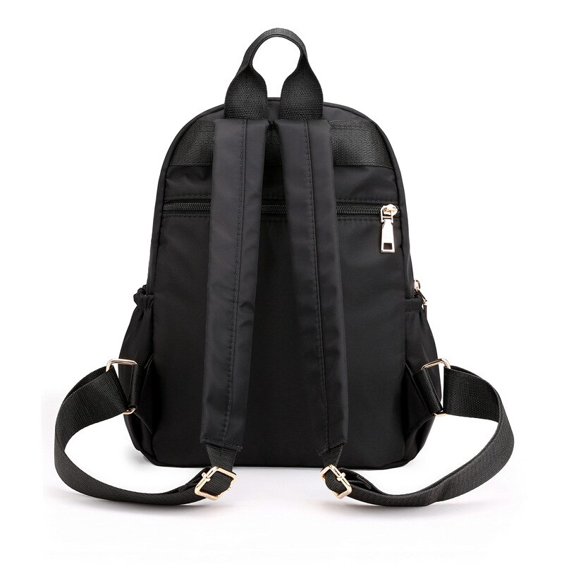 Décontracté en Nylon diamant treillis sac à dos femmes couleur unie grande poche grande capacité Daypack étanche voyage sac à bandoulière
