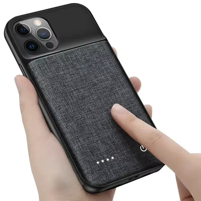 10000 mah batterijladerhoesje voor iphone 11 12 13 14 15 pro max xr xs max mini draagbare powerbank oplaadclip batterij