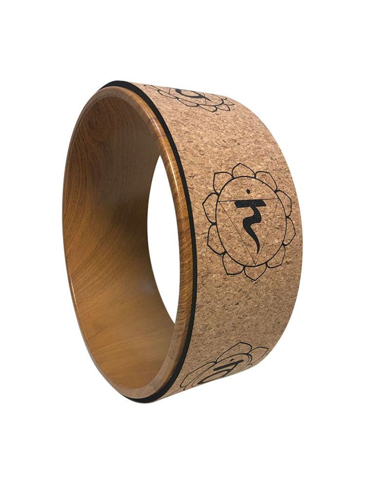 Cork Yoga Wheel Yoga Prop Supports Yoga Circles Gym Workout Back Training Tool For Bodybuilding Fitness