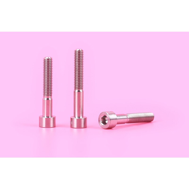 RISK 1pcs M6*30/35/40/50mm Titanium Bike Headset Bolt Bicycle Stem Top Cap Screw for MTB Road Bicycle M6x30mm M6x35 M6x40 M6x50