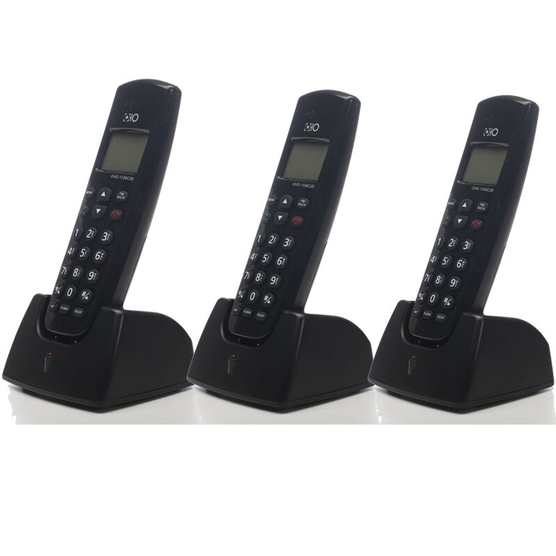 Russian English Language Digital Cordless Fixed Telephone With Call ID Handsfree Mute LED Screen Wireless Phone For Home Office