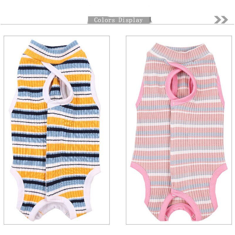 coton chat stérilisation chirurgie vêtements sevrage vêtements respirant physiologique vêtements rayé vêtements pour animaux de compagnie médicament