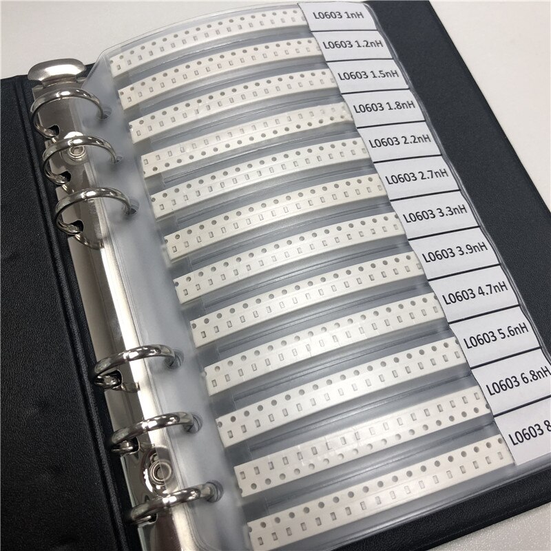 0603 SMD SMT Chip Inductor Assorted Kit 1nH~22uH 52Valuesx25 Sample Book 1300pcs