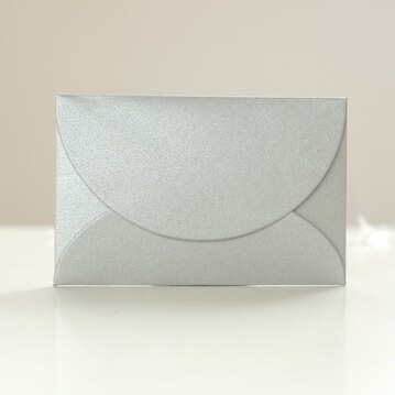 20 stk perle papir perle blanke mini papir konvolutter bryllup invitation konvolut, konvolutter 60mm x 90mm: Sølv 20 stk