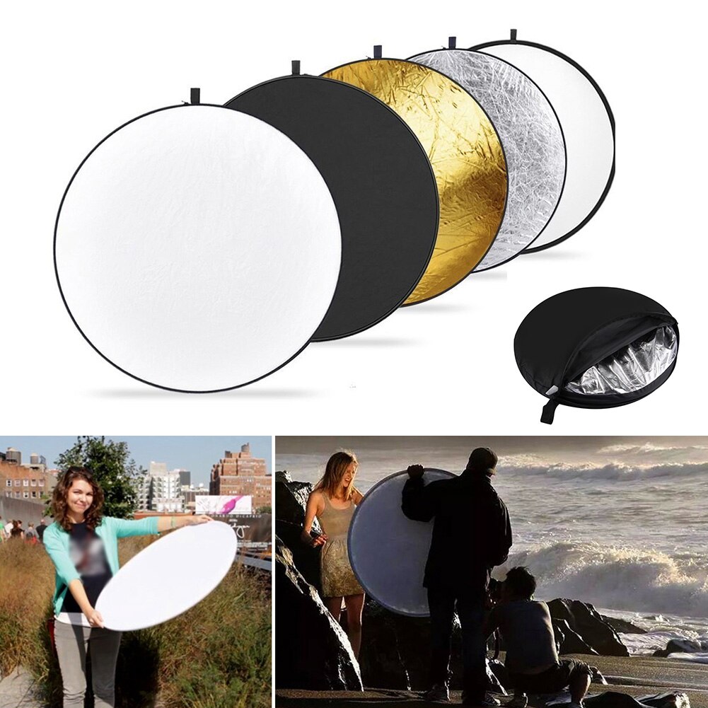 110 Cm Accessoires Studio Opvouwbare Fotografie Verlichting Foto 'S Draagbare Licht Reflector Nylon Tool 5 In 1 Multi Disc