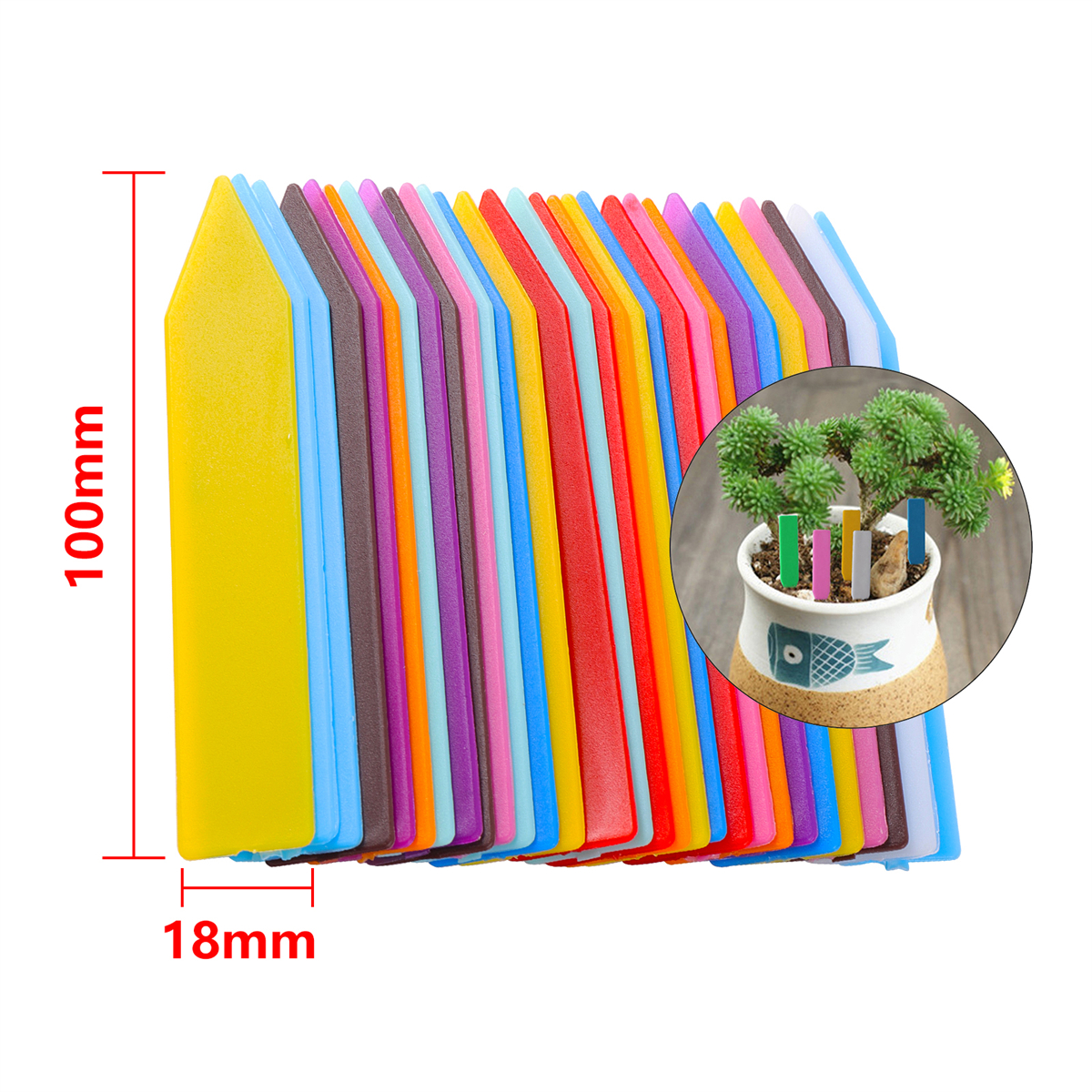 Etykiety na rośliny ogrodowe PVC kształt strzałki szkółka taca na sadzonki znak szklarnia smutny kwiat bonsai tablica rejestracyjna wiele kolorów 50 sztuk: Burgundowy