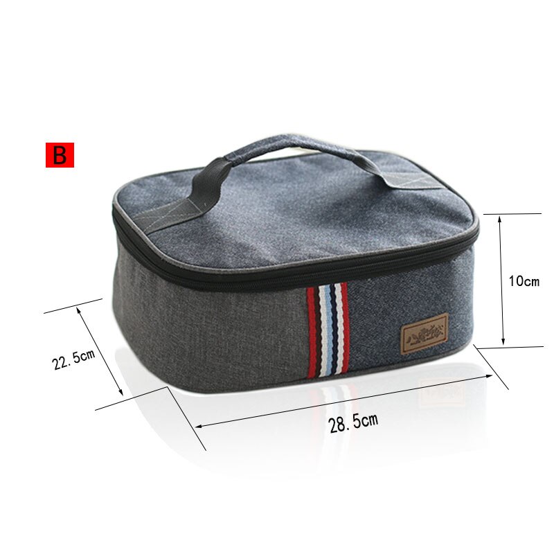 Varios estilos de bolsas para el almuerzo y el frigorífico, fiambrera aislante sólida , bolsa de picnic, bolsa de comida refrigerada para hombres y mujeres: 80059B