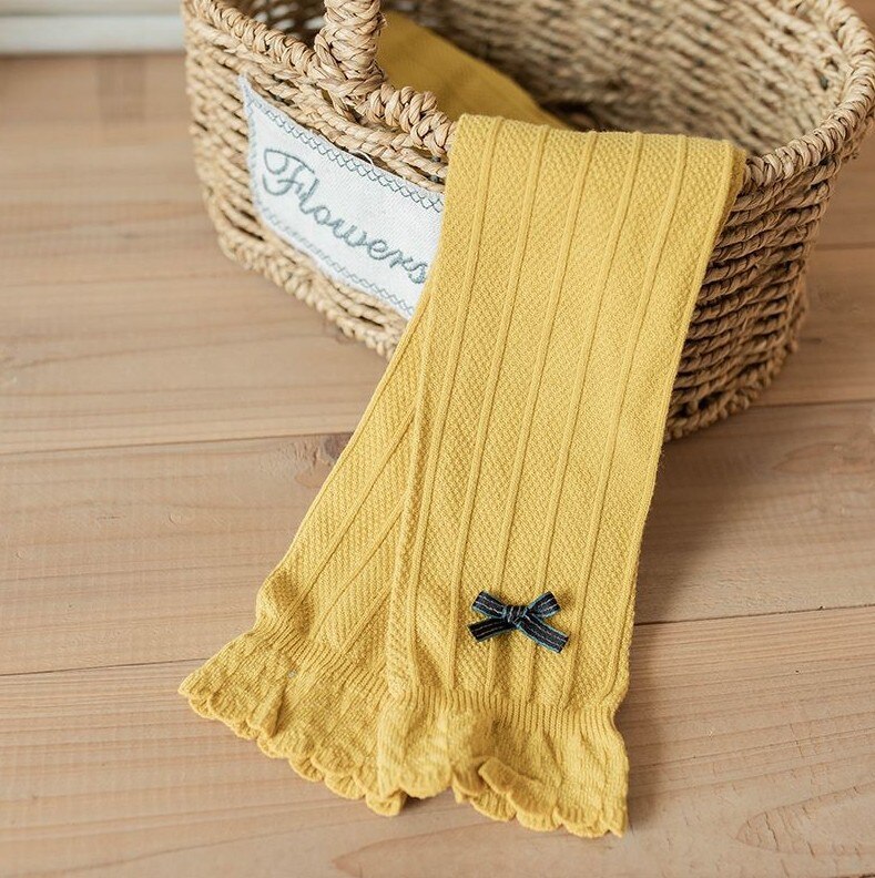 Meias infantis estampadas para meninas, meias de meia-calça com estampa de desenho de animal para bebês e crianças primavera outono: sk021 yellow