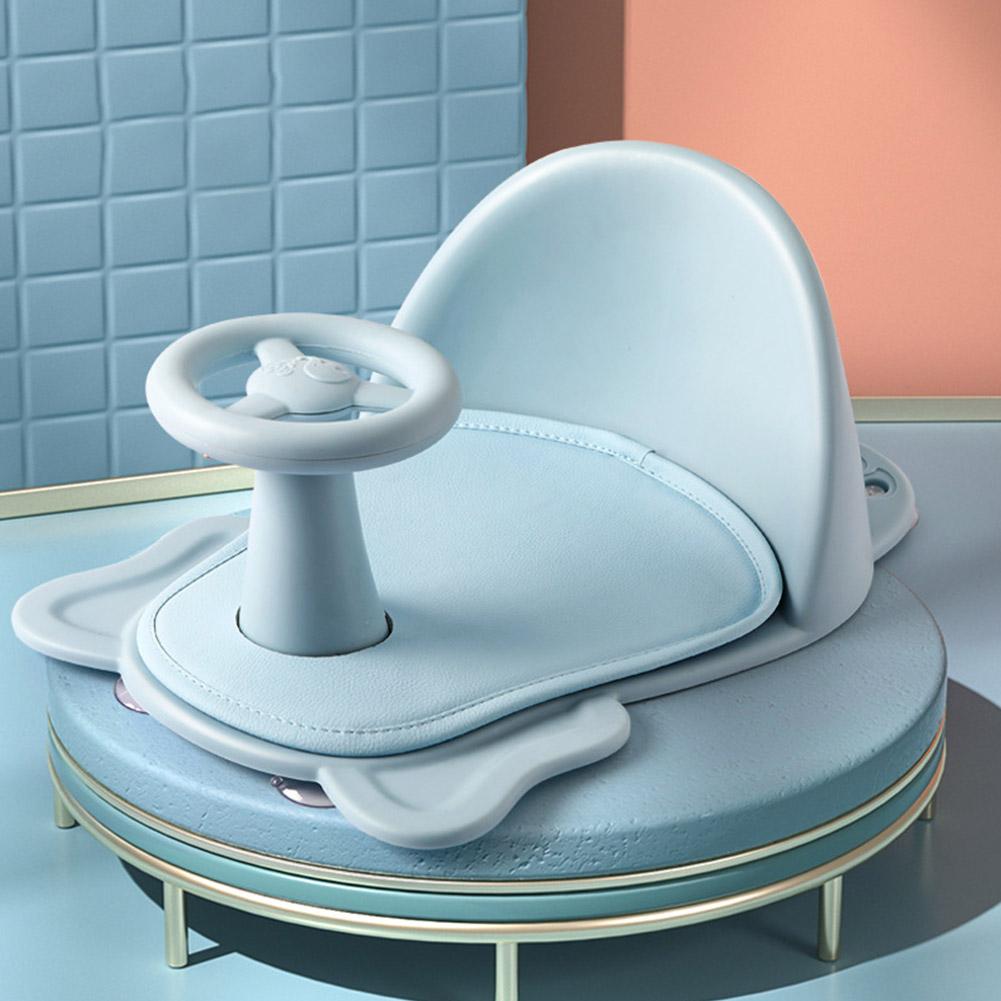 Silla de baño de bebé antideslizante, banqueta de elefante de dibujos animados, suministros de baño de bebé, bolsa de asiento infantil
